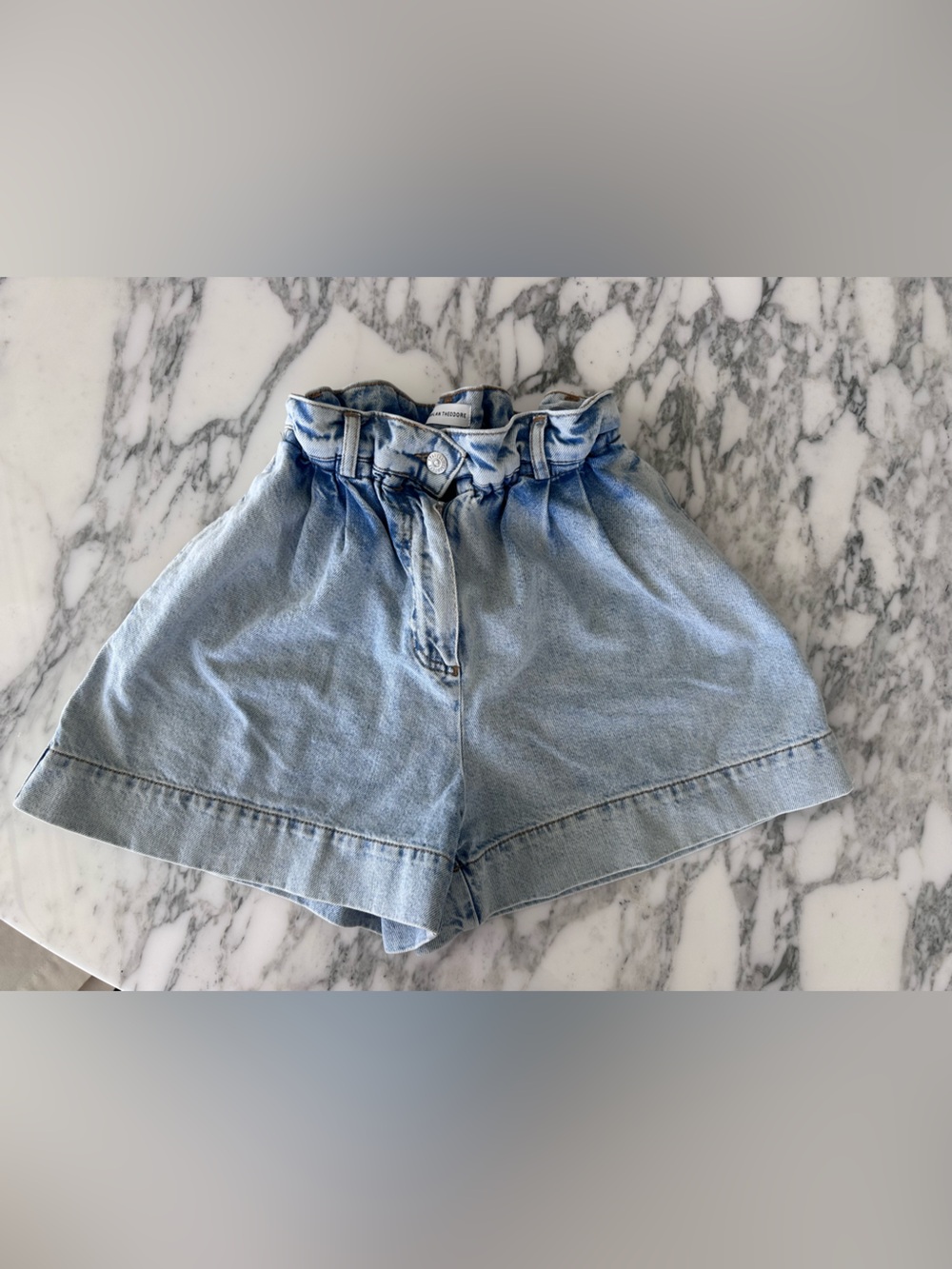 Scanlan Theodore Denim Soft Waist Shorts - Light Indigo - Size S